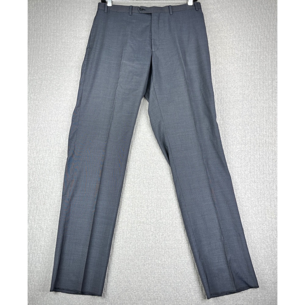 New Calvin Klein Dress Pants Men 36(34X36) 100% Wool Textured Flat‎ Front MTCH 2
